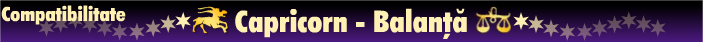 Horoscop - Compatibilitate capricorn-balanta