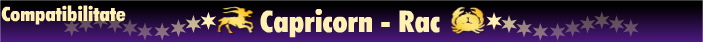 Horoscop - Compatibilitate capricorn-rac